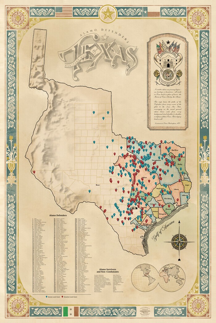 Alamo Defenders Map